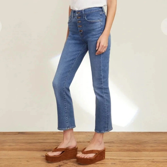 Veronica Beard Women’s 24 Great Condition Button Fly Carly 11” Kick Flare Jean - Picture 12 of 13